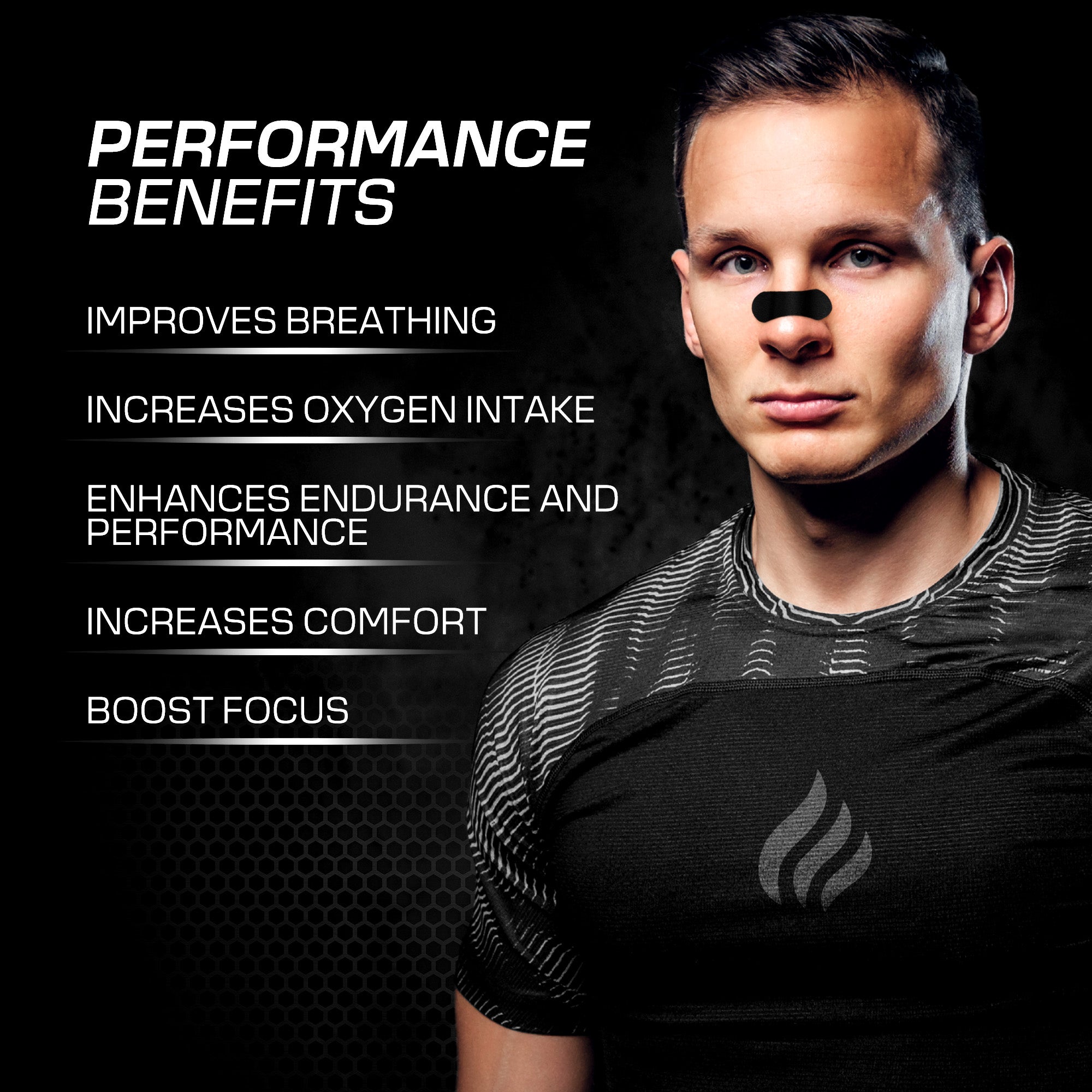 Performance Nasal Strips - Black (60D Supply)